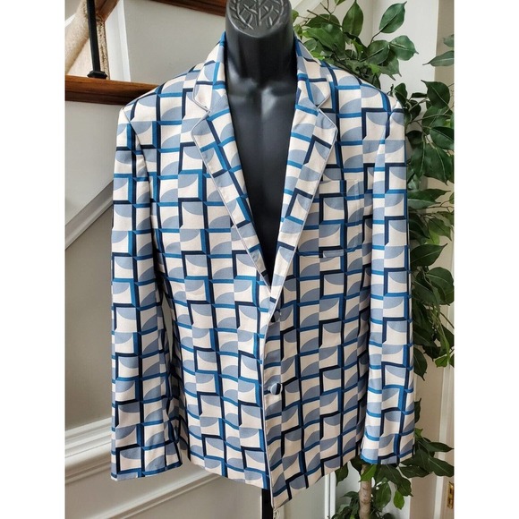 Asos Men Multicolor Polyester Long Sleeve Single Breasted Two Buttons Blazer 42 - Picture 2 of 10